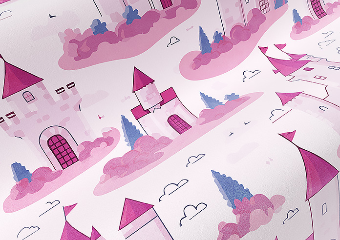 Royal Realm, Bubblegum Pink - Roman Blind - Image 4